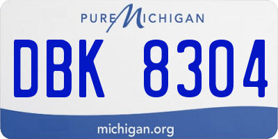 MI license plate DBK8304