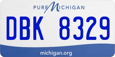 MI license plate DBK8329