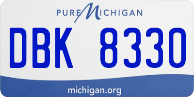 MI license plate DBK8330