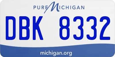 MI license plate DBK8332