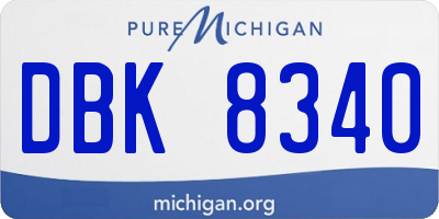 MI license plate DBK8340