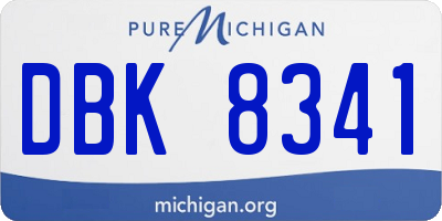 MI license plate DBK8341