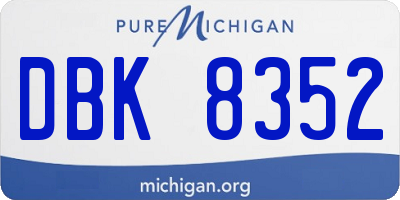MI license plate DBK8352