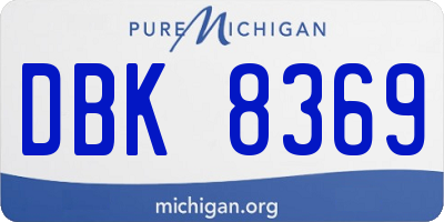 MI license plate DBK8369