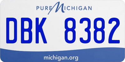 MI license plate DBK8382