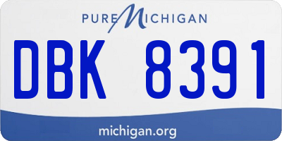 MI license plate DBK8391
