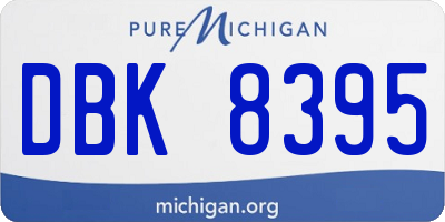 MI license plate DBK8395