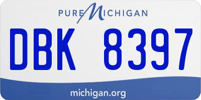 MI license plate DBK8397