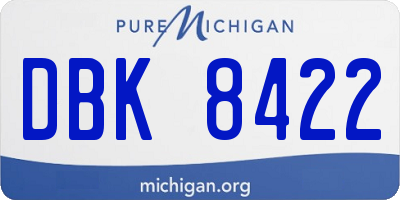 MI license plate DBK8422