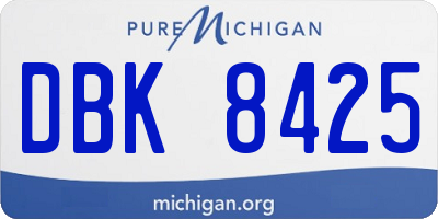 MI license plate DBK8425