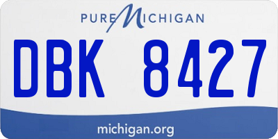 MI license plate DBK8427