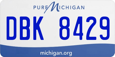MI license plate DBK8429
