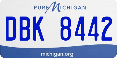 MI license plate DBK8442