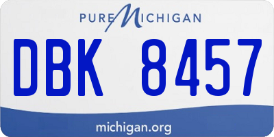 MI license plate DBK8457