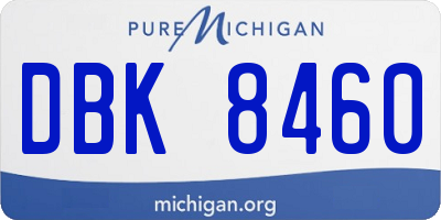 MI license plate DBK8460