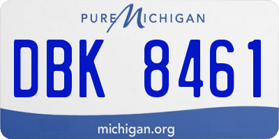 MI license plate DBK8461