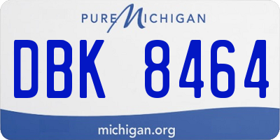 MI license plate DBK8464