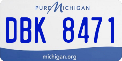 MI license plate DBK8471