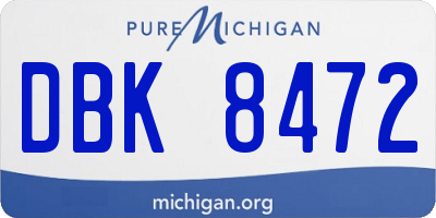 MI license plate DBK8472