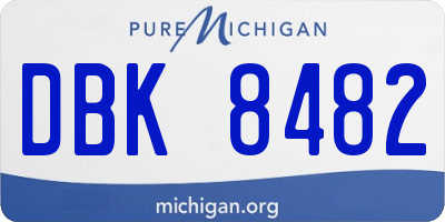 MI license plate DBK8482