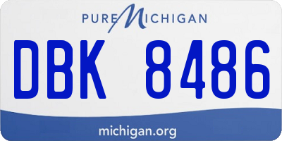 MI license plate DBK8486