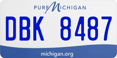 MI license plate DBK8487