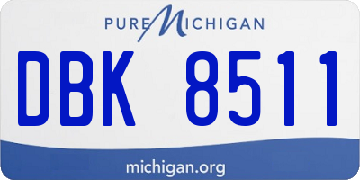MI license plate DBK8511