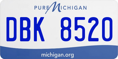 MI license plate DBK8520
