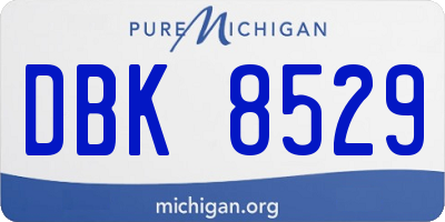 MI license plate DBK8529
