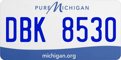 MI license plate DBK8530