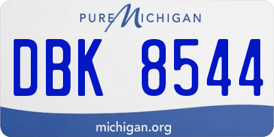 MI license plate DBK8544