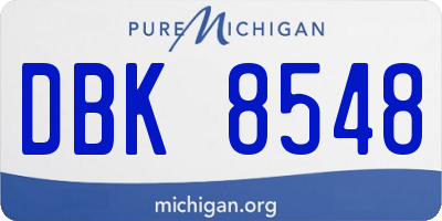 MI license plate DBK8548
