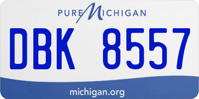 MI license plate DBK8557