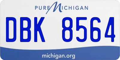 MI license plate DBK8564