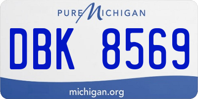 MI license plate DBK8569