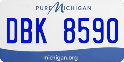 MI license plate DBK8590