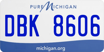 MI license plate DBK8606