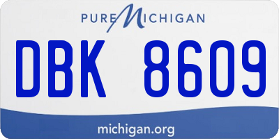 MI license plate DBK8609