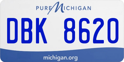 MI license plate DBK8620