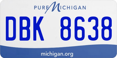 MI license plate DBK8638