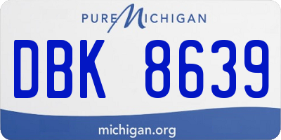 MI license plate DBK8639
