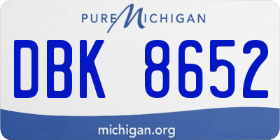 MI license plate DBK8652
