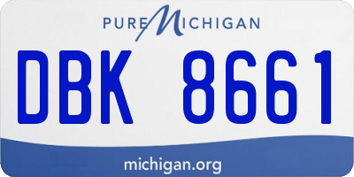 MI license plate DBK8661