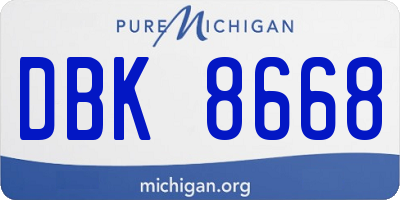 MI license plate DBK8668