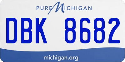MI license plate DBK8682