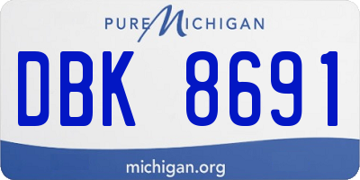 MI license plate DBK8691