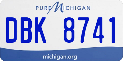 MI license plate DBK8741