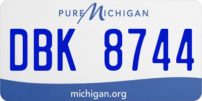MI license plate DBK8744
