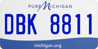 MI license plate DBK8811