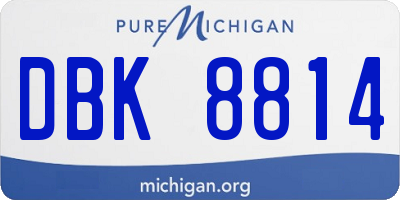 MI license plate DBK8814
